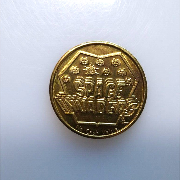 Space Invaders Video Arcade Game Token 1982 Worlds Fair Expo Original Retro - Picture 5 of 9